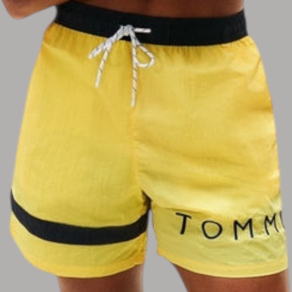 Tommy Hilfiger Costume da Bagno Uomo Nylon Elasticizzato con Tasche Giallo - 2