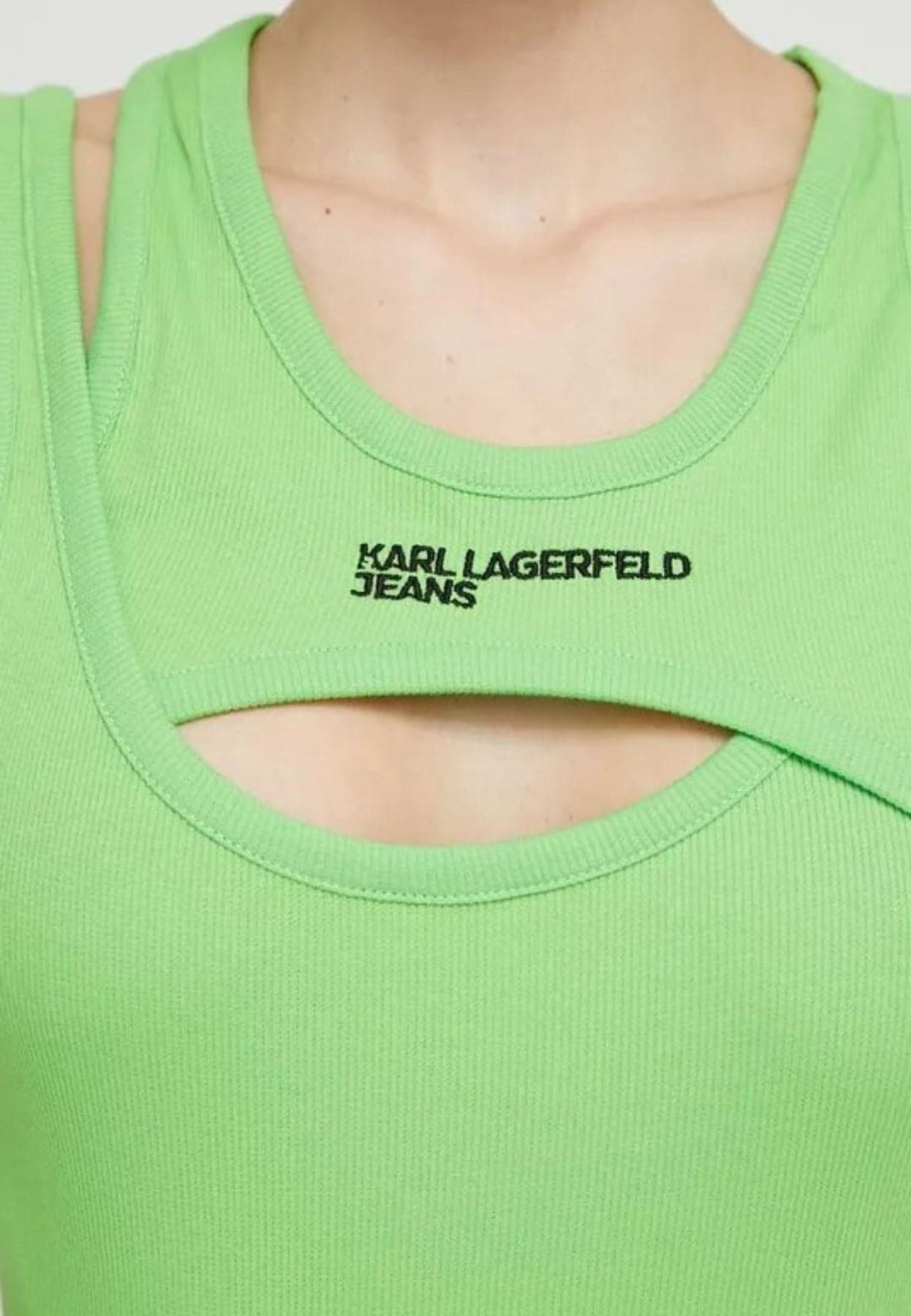 KARL LAGERFELD  TOP KLJ LAYERED RIBBED TANKTOP - 3