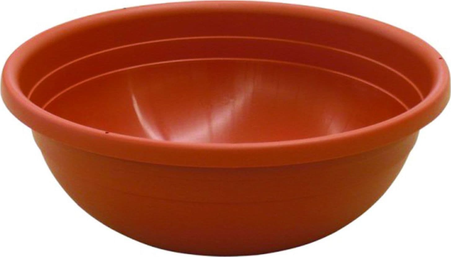 Vaso fiori piante ciotola clivia  plastica colore terracotta   - ø cm.80x25h. - 4