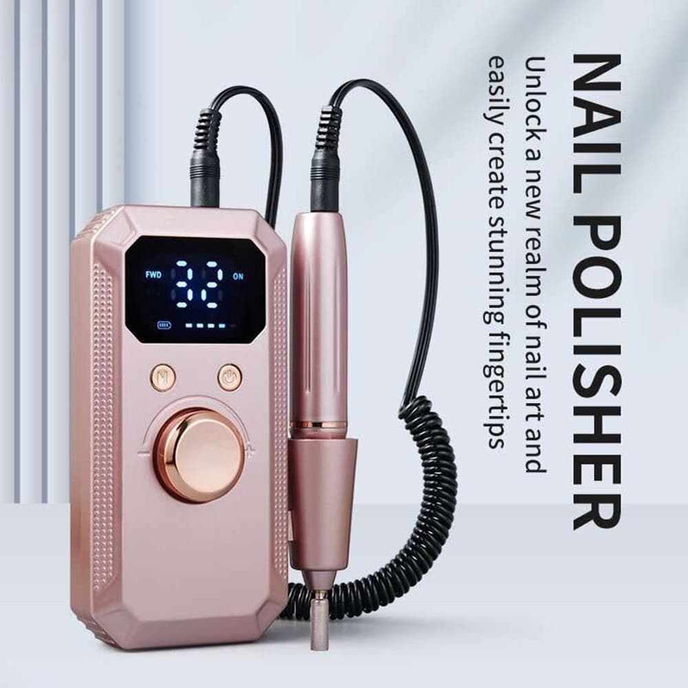 FRESA ELETTRICA PER UNGHIE PROFESSIONALE PORTATILE RICARICABILE CON DISPLAY DIGITALE - 3