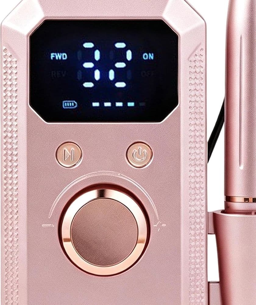 FRESA ELETTRICA PER UNGHIE PROFESSIONALE PORTATILE RICARICABILE CON DISPLAY DIGITALE - 5