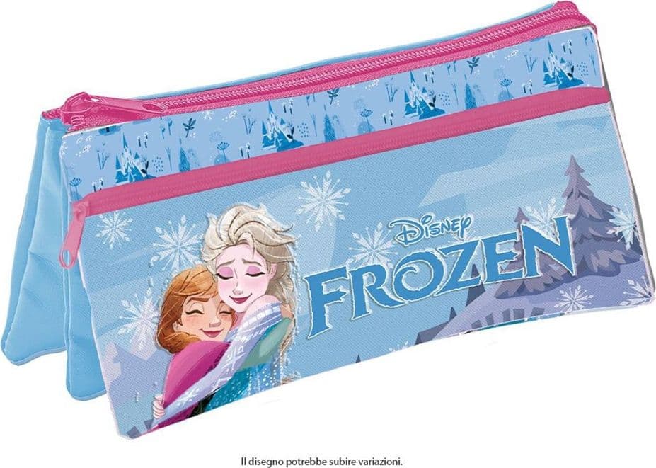 ASTUCCIO TASCHETTA 3IN1 GRAFICA FROZEN 3 SCOMPARTI BUSTINA PORTACOLORI SCUOLA 958396 - 2