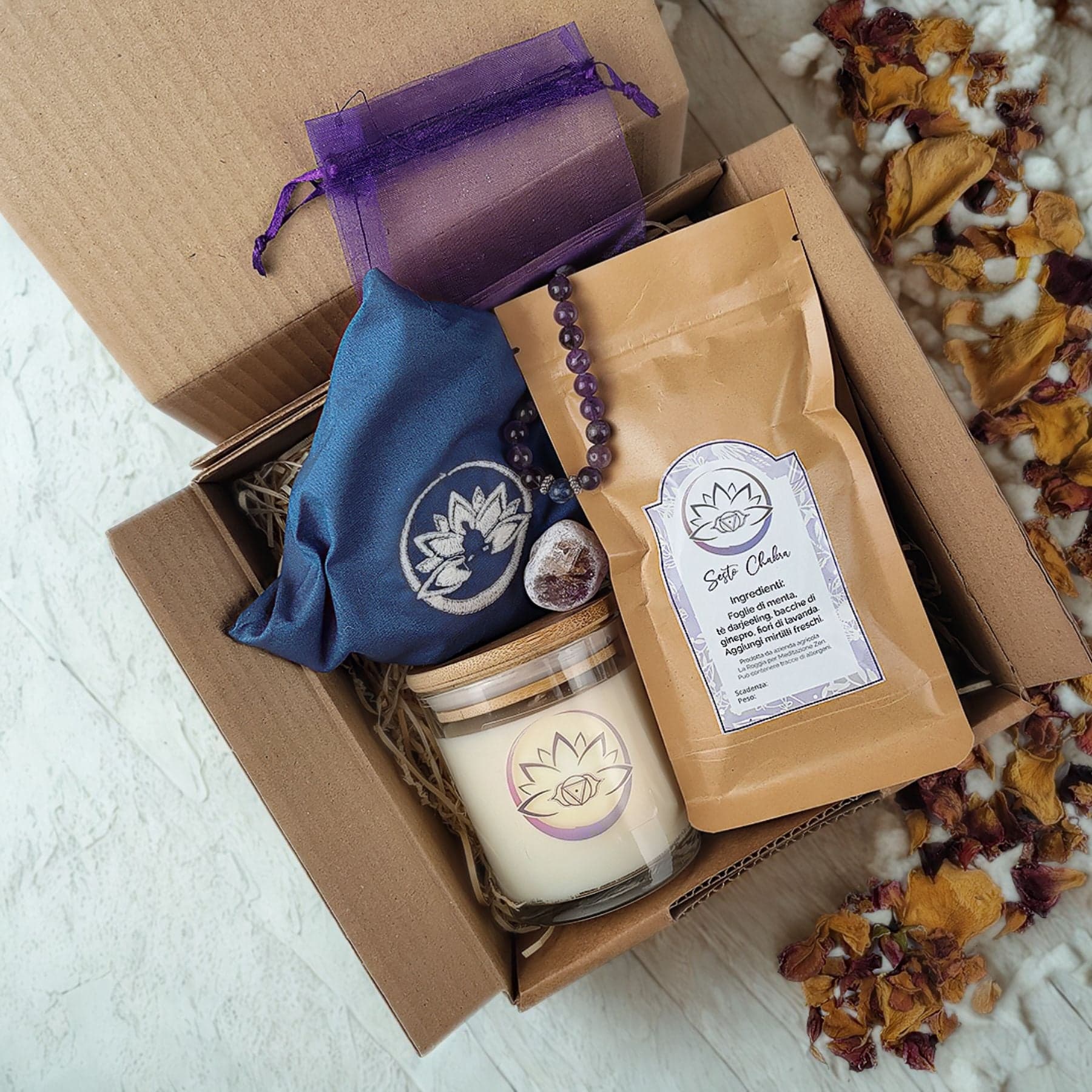 Box Equilibrio Chakra - Tisana, Candela, Bracciale e Profumatore - 11