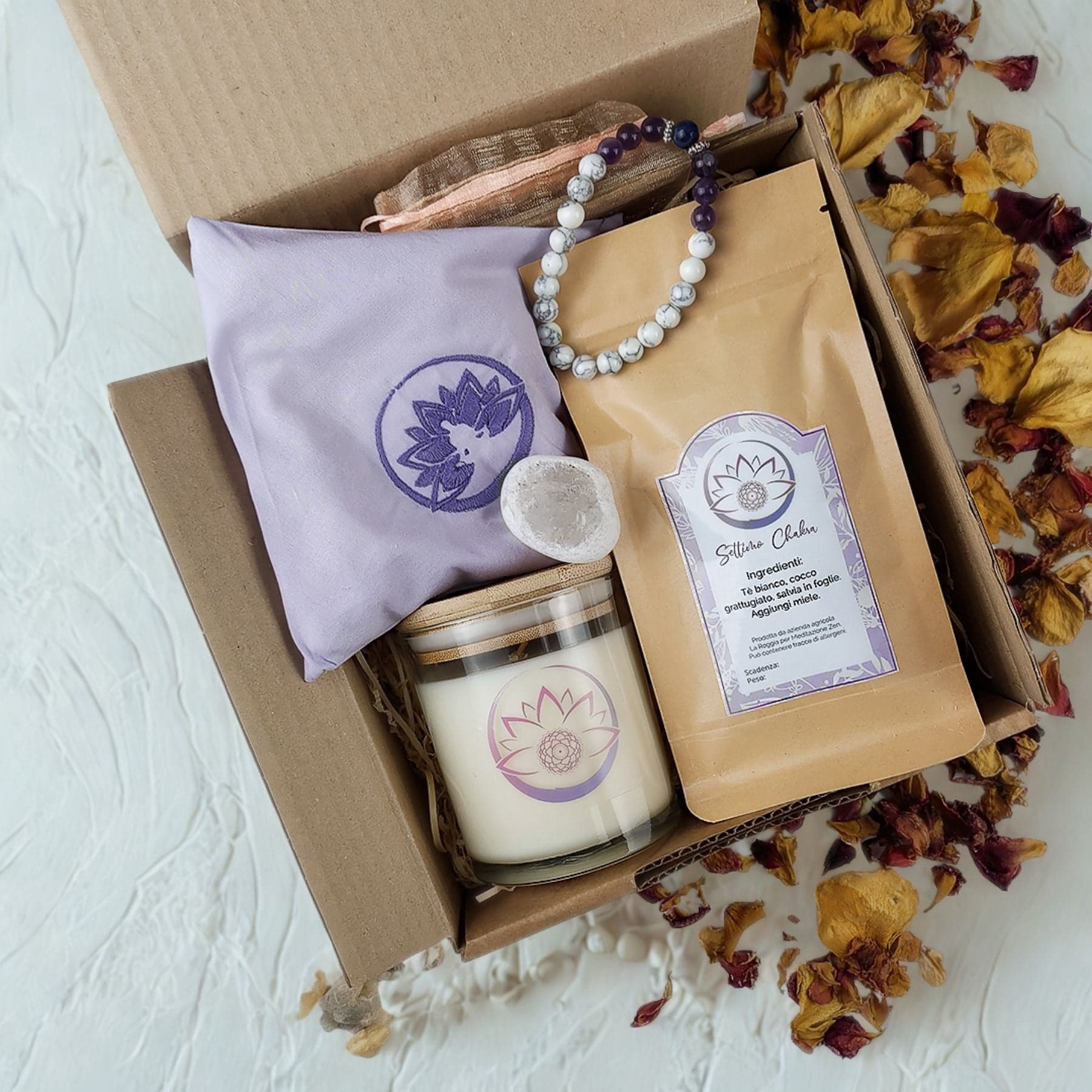 Box Equilibrio Chakra - Tisana, Candela, Bracciale e Profumatore - 13