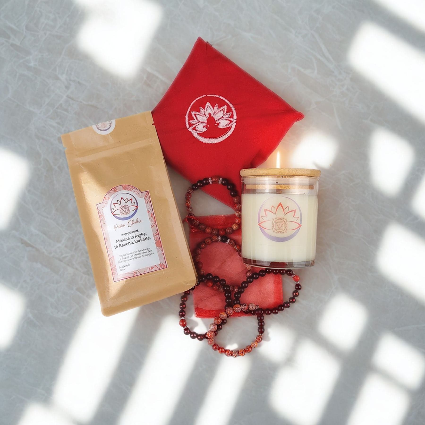 Box Equilibrio Chakra - Tisana, Candela, Bracciale e Profumatore - 19