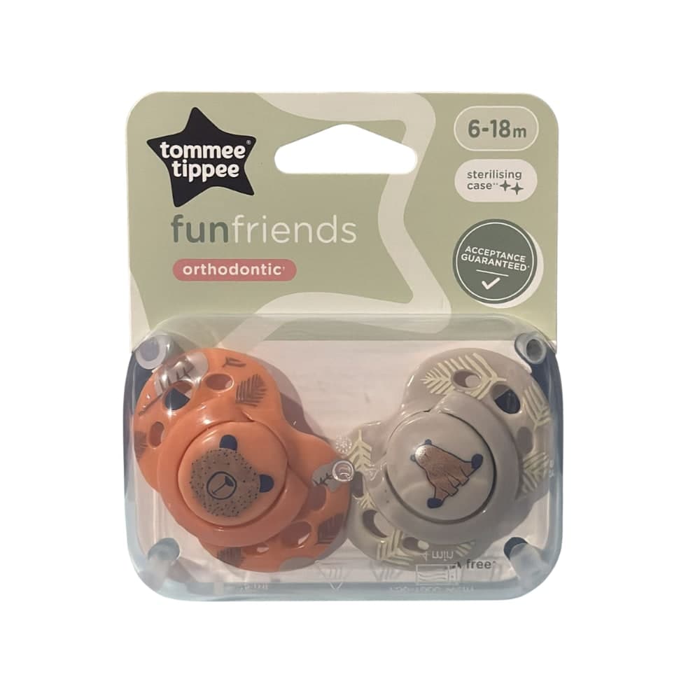 Ciucci Tommee Tippee Fun Friends 6-18m-Arancione/Beige