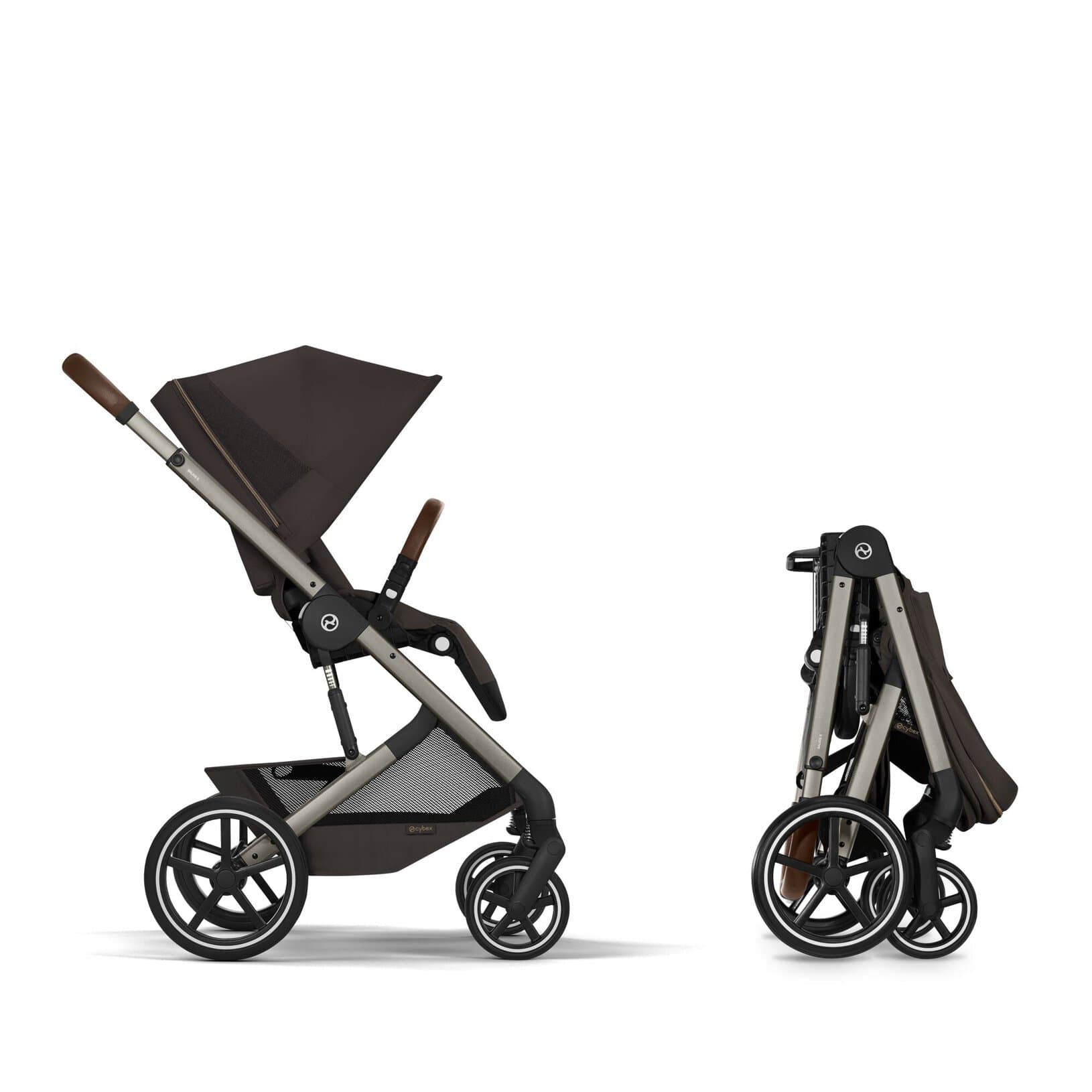 Duo Cybex Gold Balios S Lux con Navicella Richiudibile-Chocolate Brown - 9