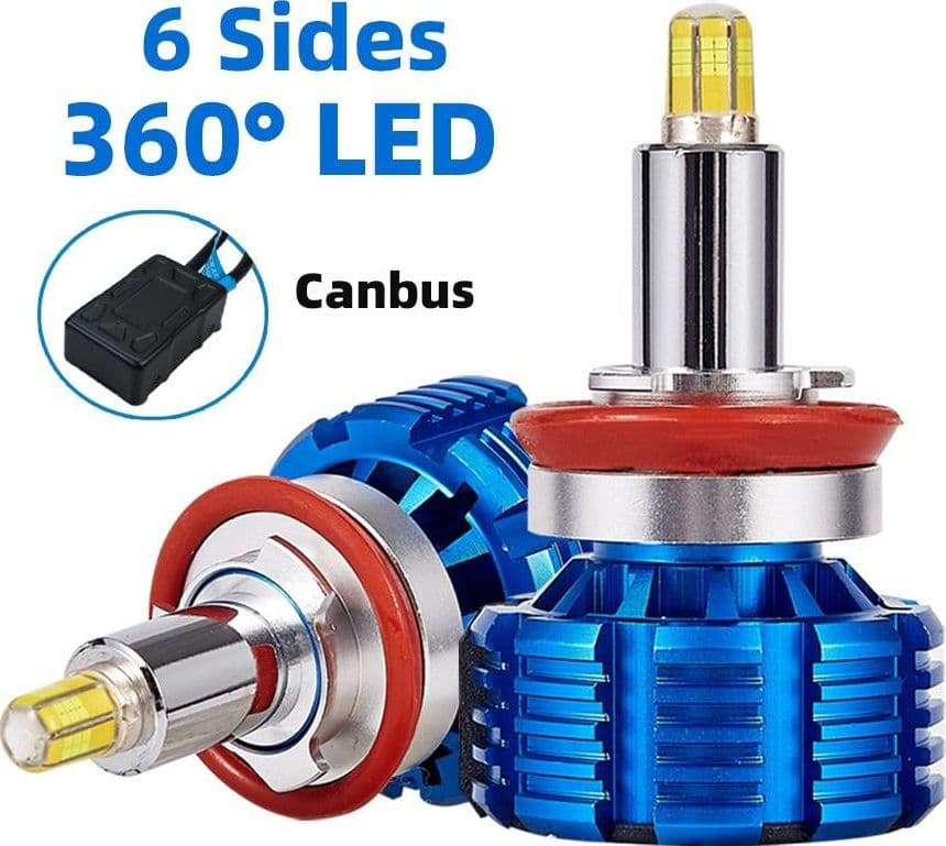 Kit Lampadine LED H7 per Volkswagen Golf 5 90W 360° COB 6500K Specifico per Anabbaglianti CANbus Anti-Errore Senza Ventola - 6