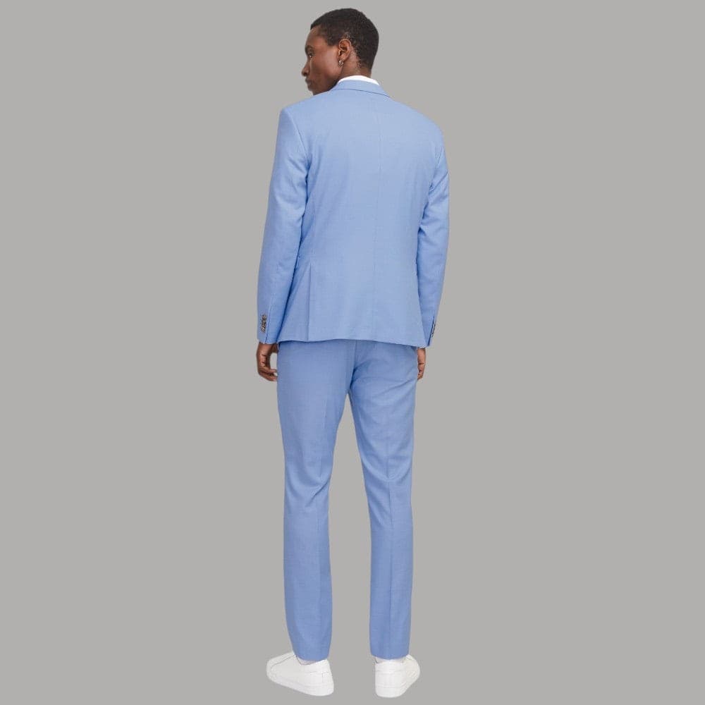 Jack & Jones Giacca Blazer Uomo Slim Fit Monopetto Due Bottoni Celeste - 2