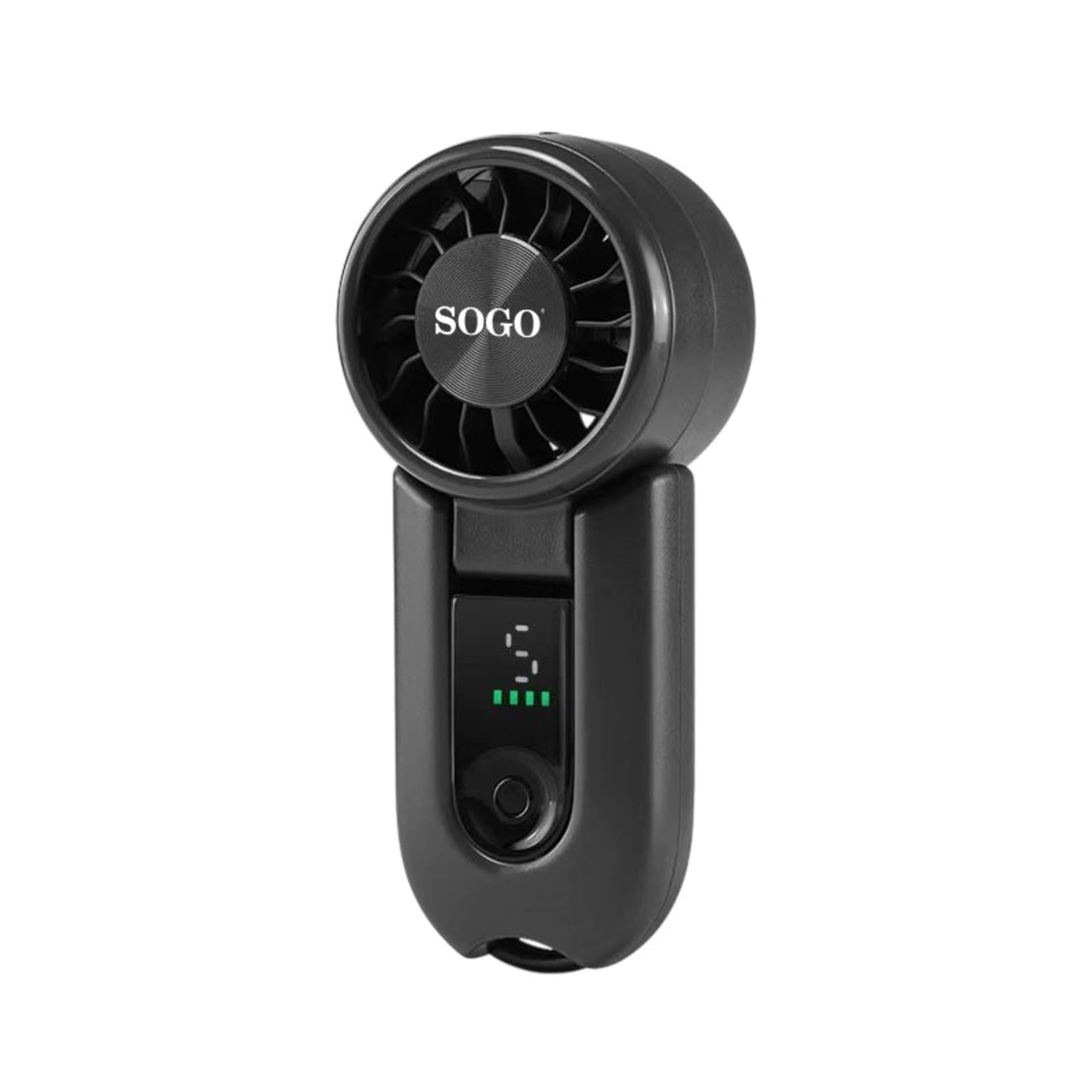 Ventilatore Portatile Ricaricabile SOGO VEN-SS-21450 – Motore BLDC – Batteria 2000 mAh – 3 Velocità – Nero O Bianco - 3
