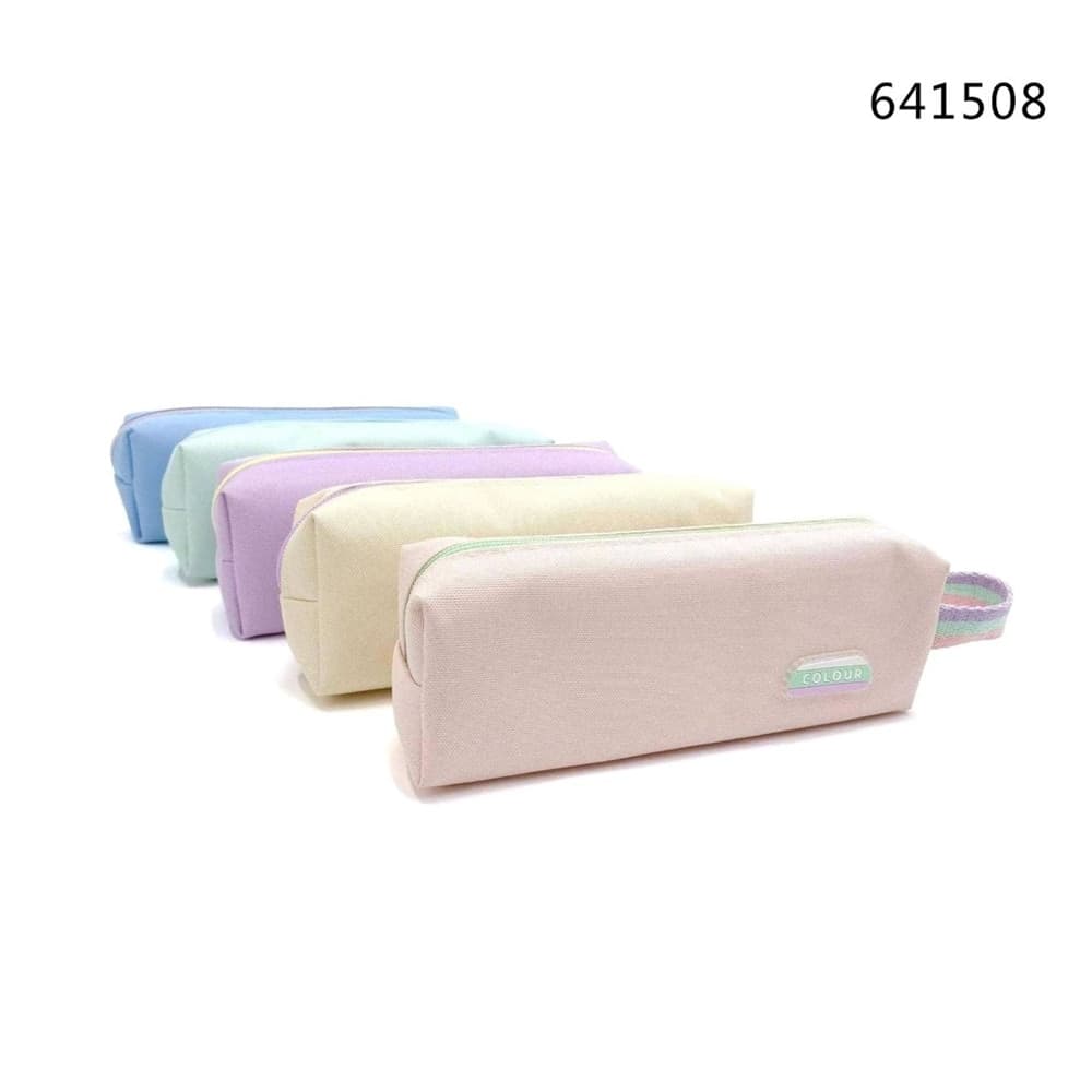 ASTUCCIO PORTAPENNE GRANDE BORSA TOTE A 5 COLORI PASTELLO CON MANICO TRASPORTO 641508 - 2