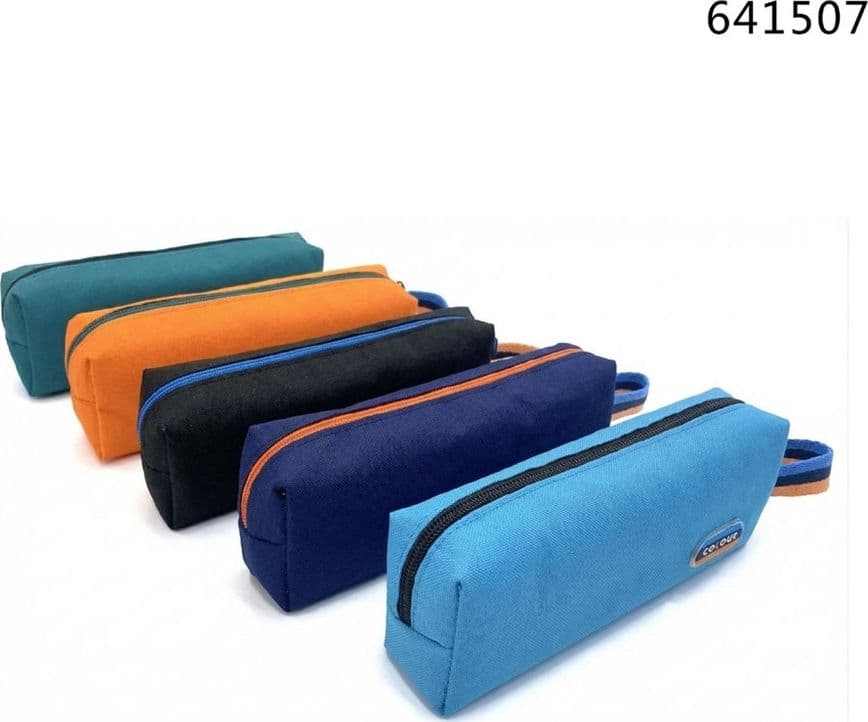 ASTUCCIO PORTAPENNE MATITE GRANDE BORSA TOTE A 5 COLORI CON MANICO TRASPORTO 641507 - 2