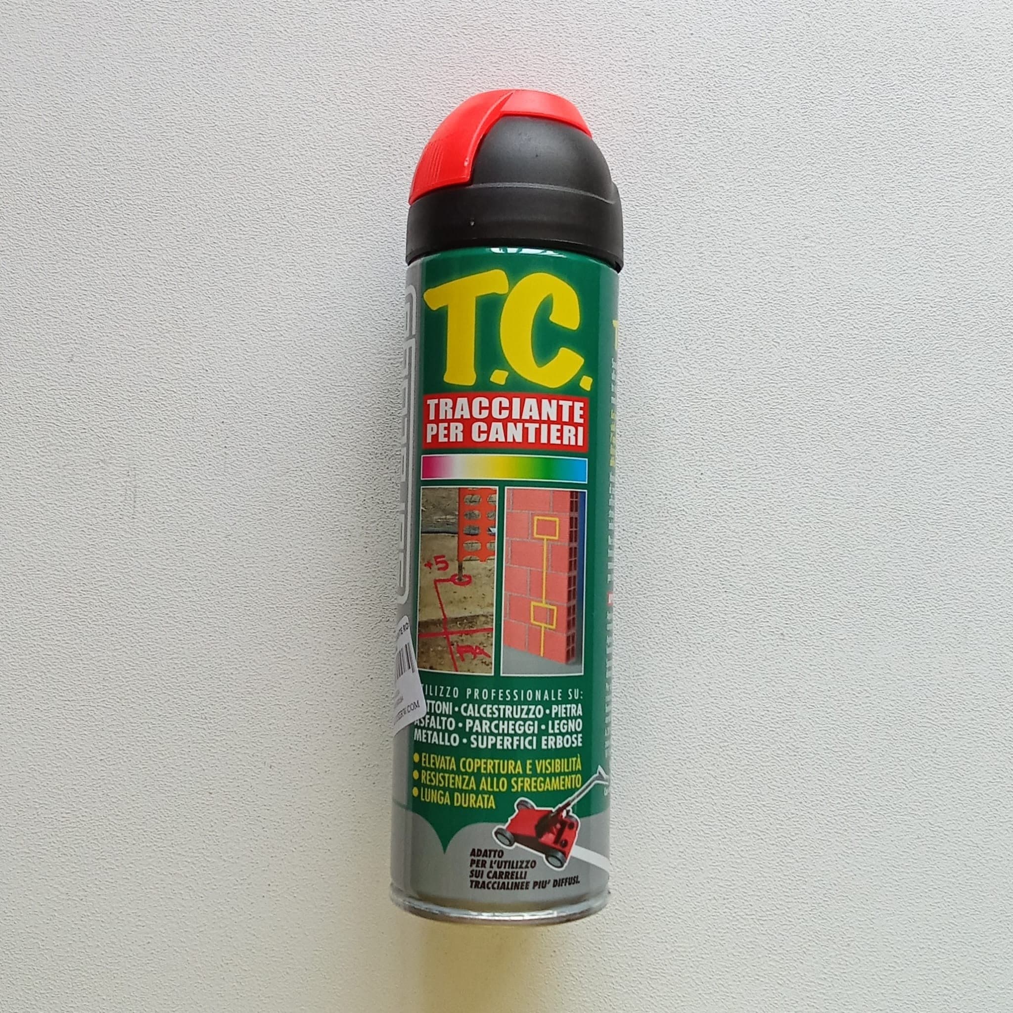 Saratoga Rosso Fluorescente 500ml T.C. bomboletta spray tracciante per cantiere universale per tutte le superfici