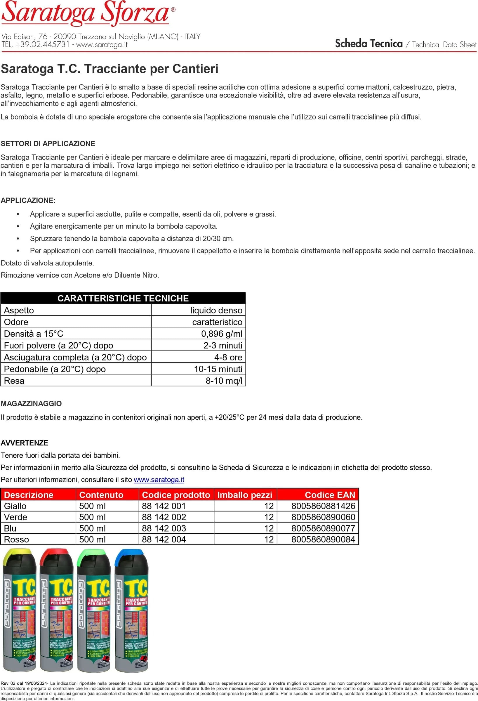Saratoga Rosso Fluorescente 500ml T.C. bomboletta spray tracciante per cantiere universale per tutte le superfici - 4