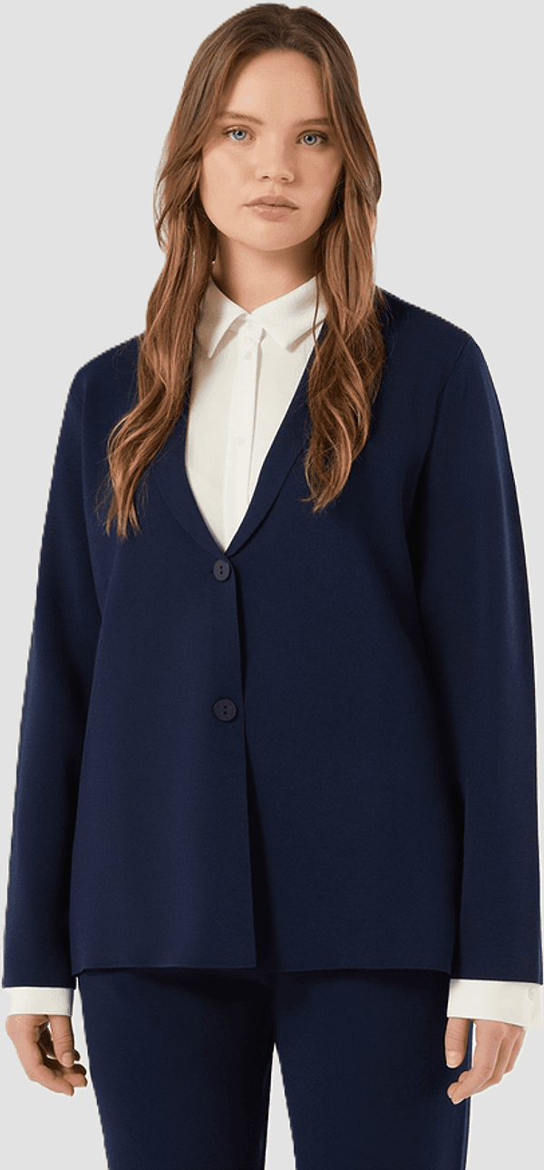 PERSONA giacca in maglia donna blu notte - 2
