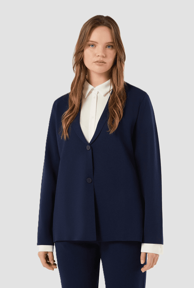 PERSONA giacca in maglia donna blu notte - 2