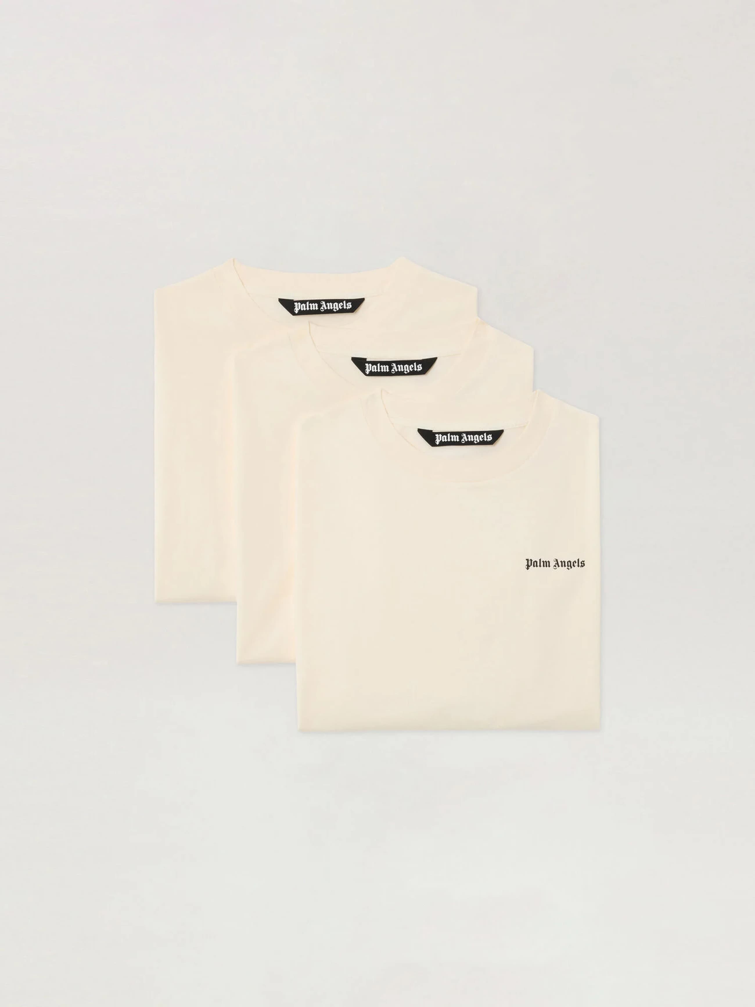 Palm Angels 3 Pack t-shirt Uomo PALM ANGELS classic logo bianco