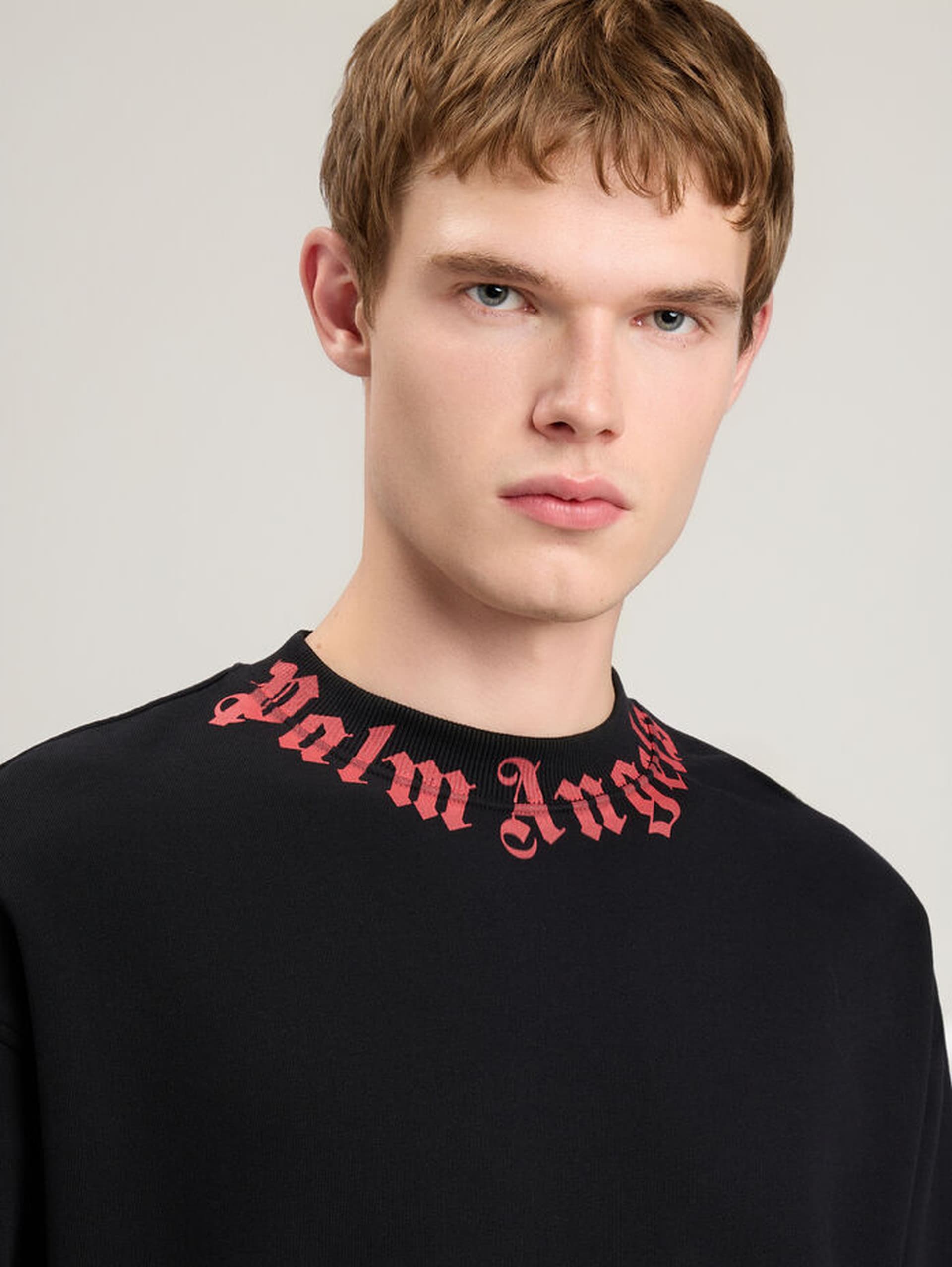 Palm Angels Felpa girocollo Uomo PALM ANGELS neck logo nero - 4