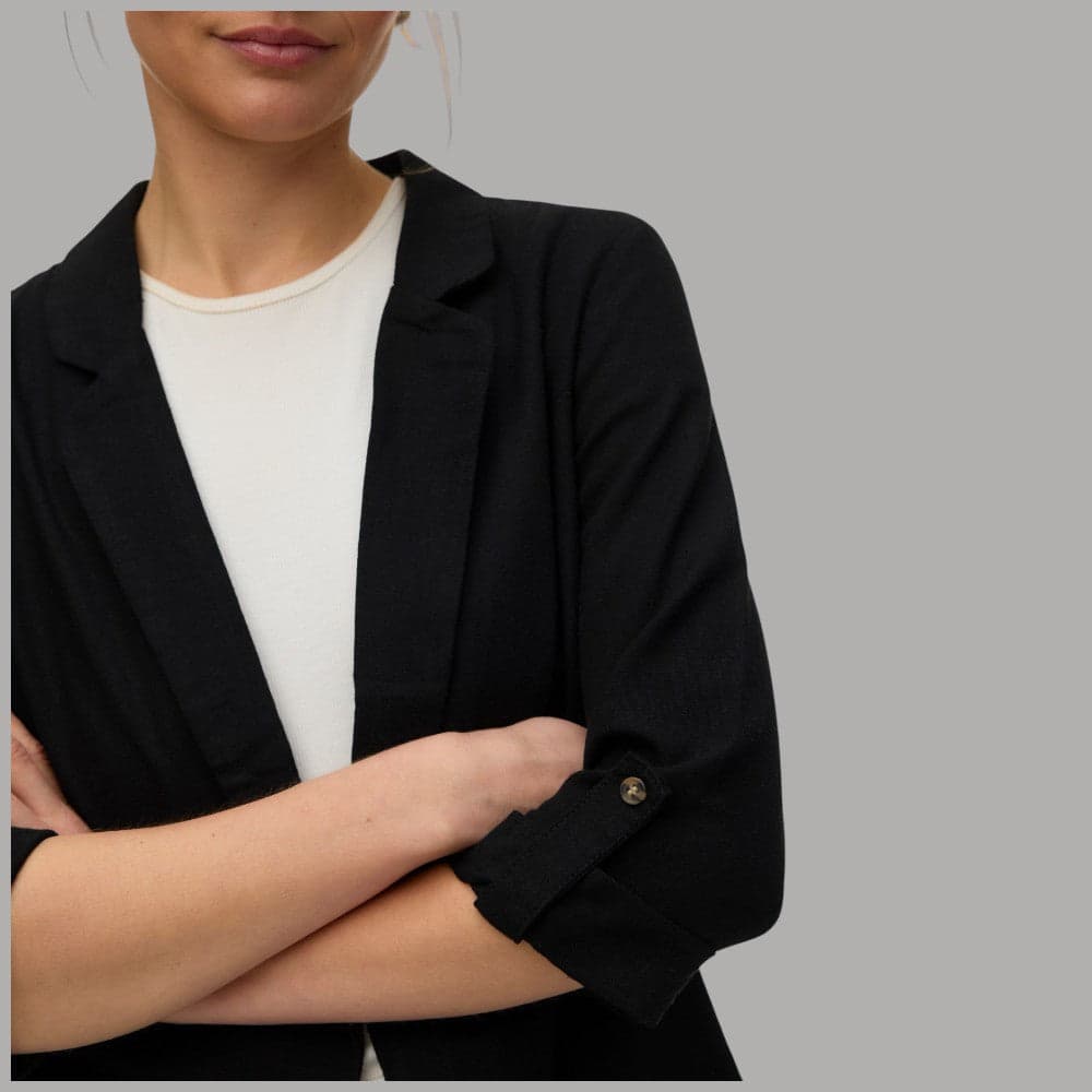 Vero Moda Giacca Blazer Donna Lino e Viscosa Manica 3/4 Tasche - 2