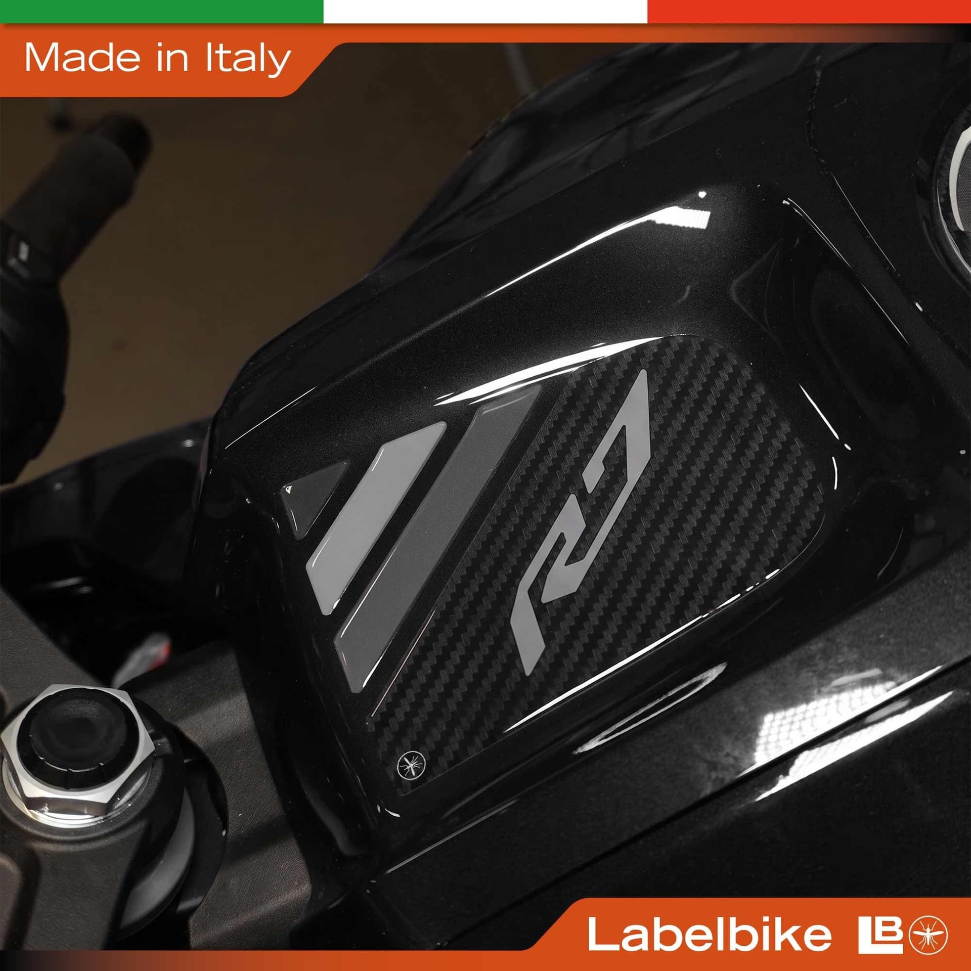 Adesivo 3D Protezione Sopraserbatoio moto compatibile con Yamaha R7 2026 - 9