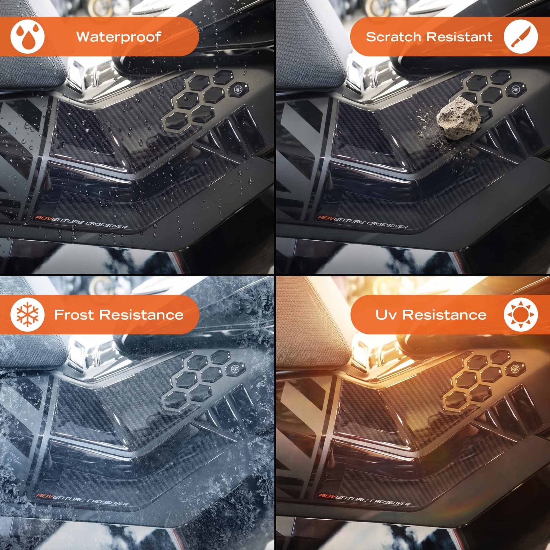 Adesivi Protezioni 3D Pedana Scooter compatibile con Zontes 368G 2026 - 5
