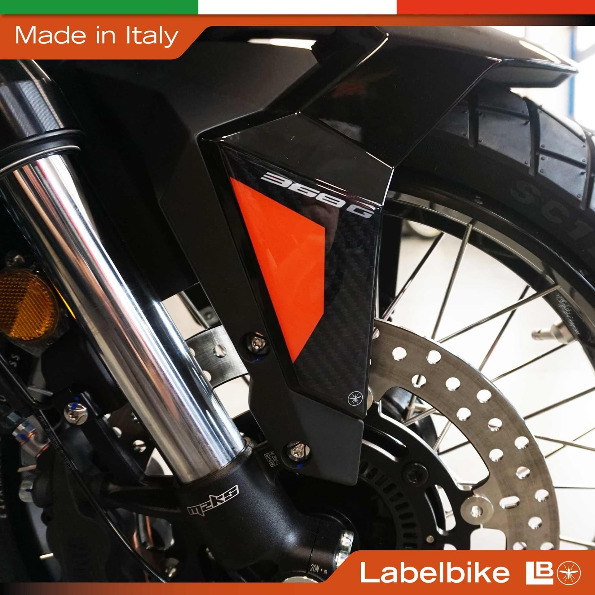 Adesivi 3D Parasteli Parafango Scooter compatibile con Zontes 368G 2026 - 3