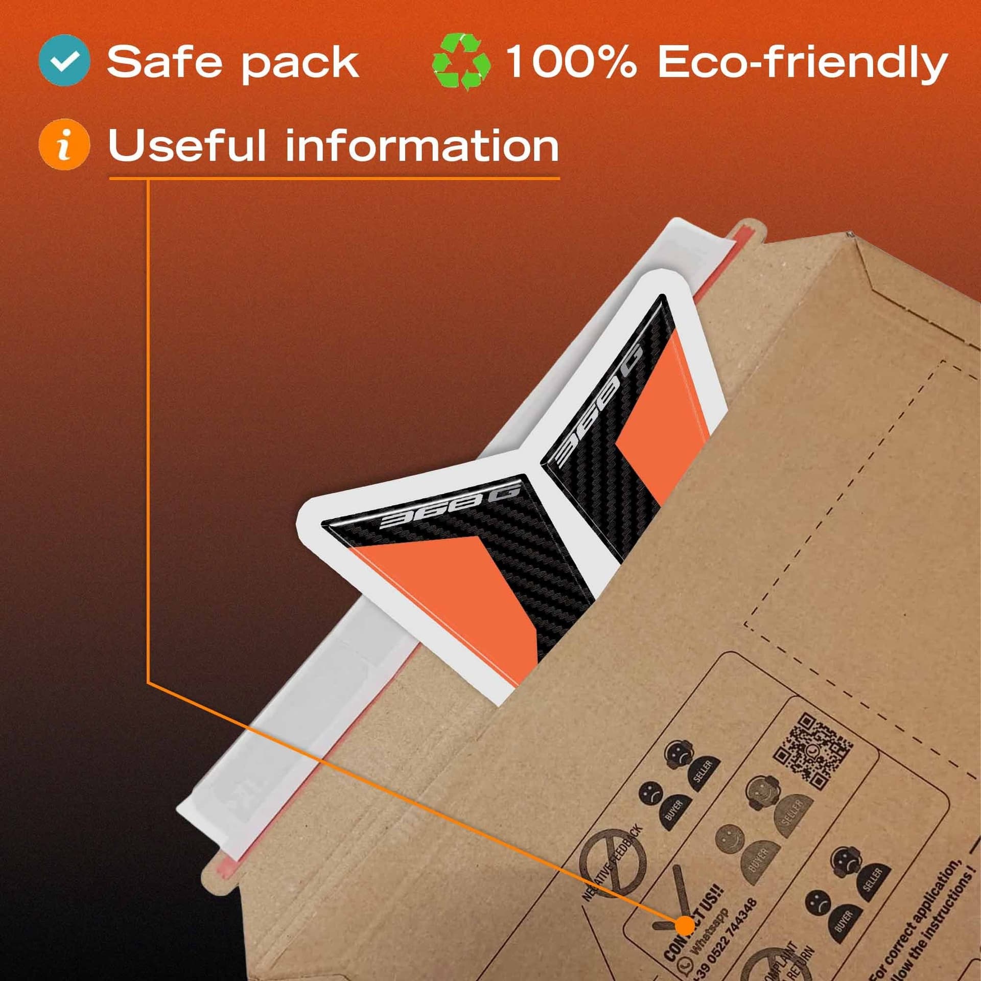 Adesivi 3D Parasteli Parafango Scooter compatibile con Zontes 368G 2026 - 6
