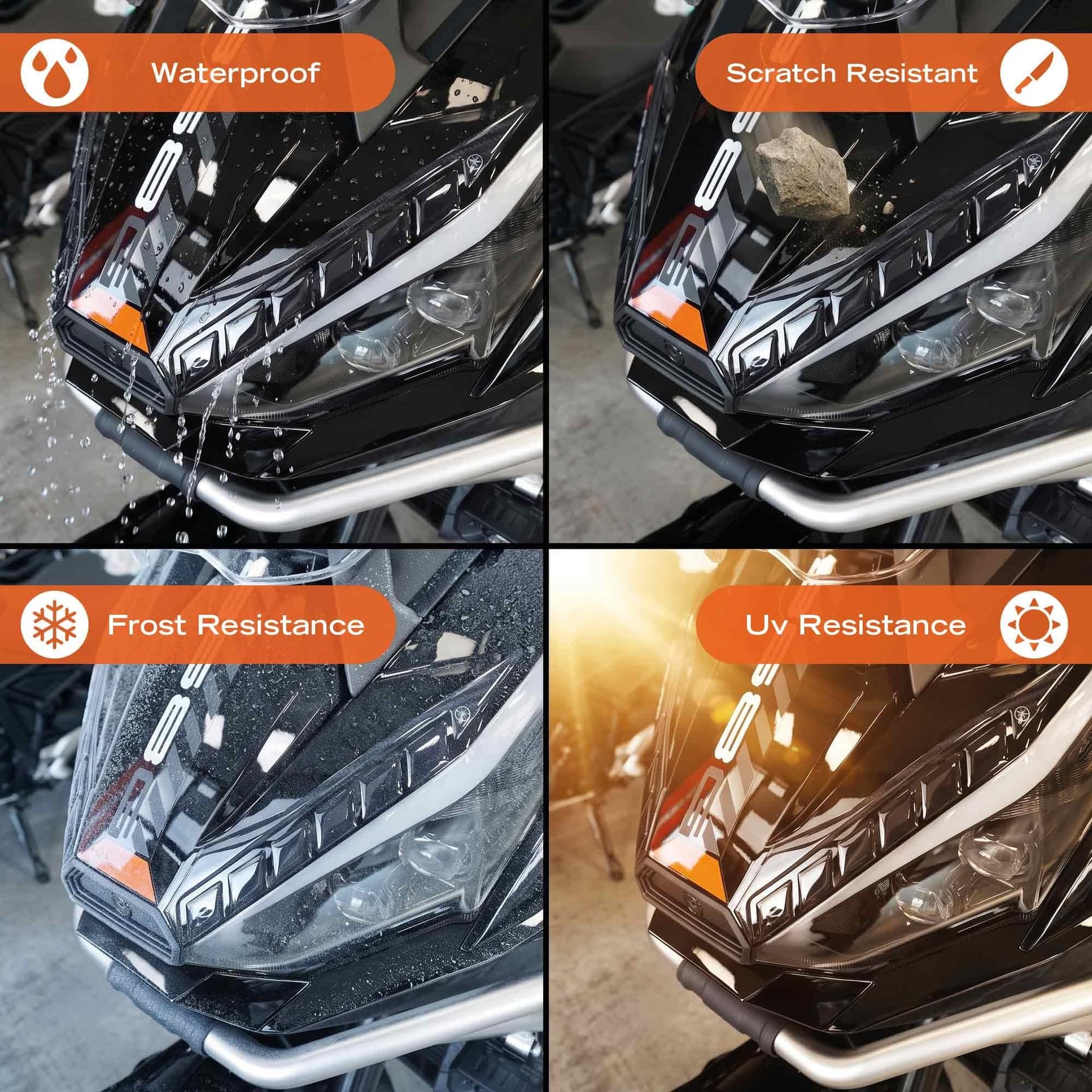 Adesivo 3D Protezione Frontale Scooter compatibile con Zontes 368G 2026 - 5