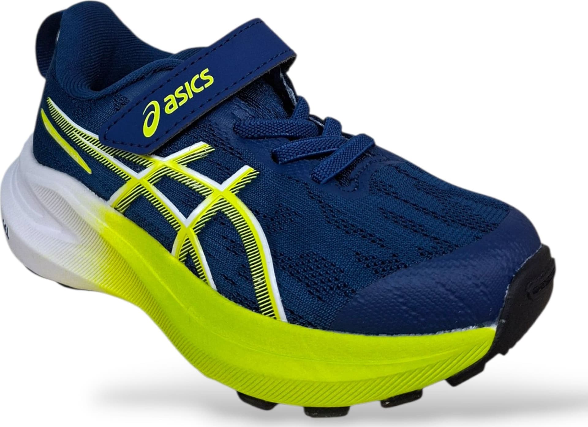 ASICS GT-1000 Sneakers Bambini Ragazzi Blu Giallo | Taglia 27-35 | Laccio Elastico e Velcro | Scarpetteria Gica - 2