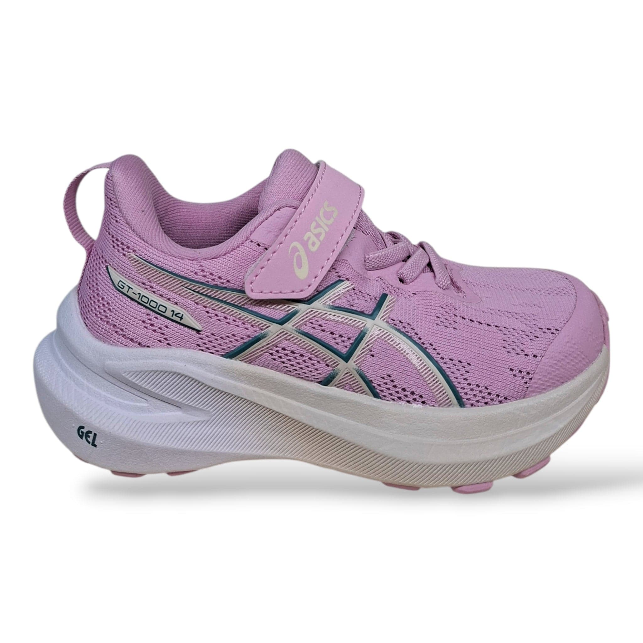ASICS GT-1000 Sneakers Bambine Ragazze Rosa Bianco | Taglia 27-35 | Laccio Elastico e Velcro | Scarpetteria Gica