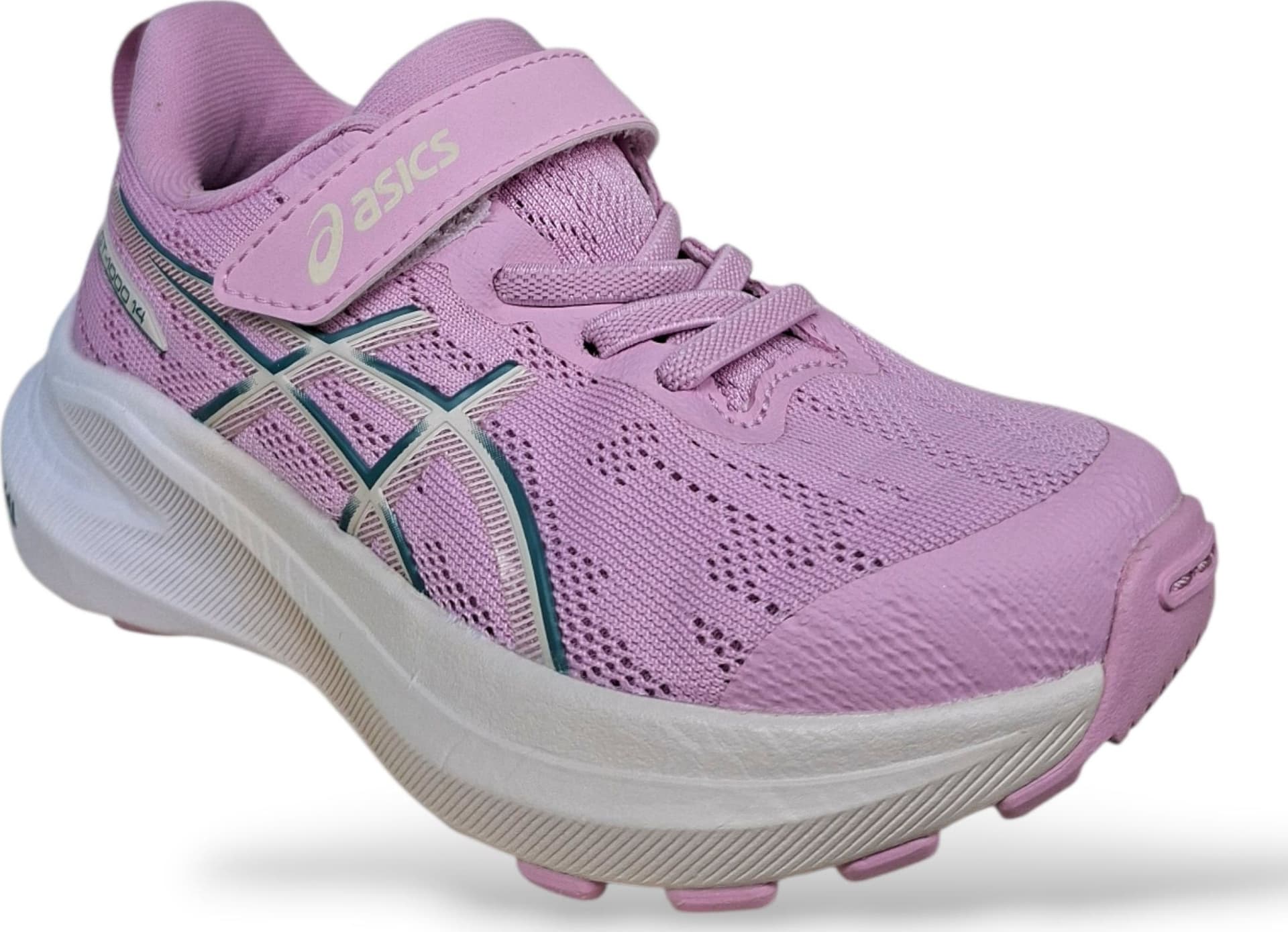 ASICS GT-1000 Sneakers Bambine Ragazze Rosa Bianco | Taglia 27-35 | Laccio Elastico e Velcro | Scarpetteria Gica - 2