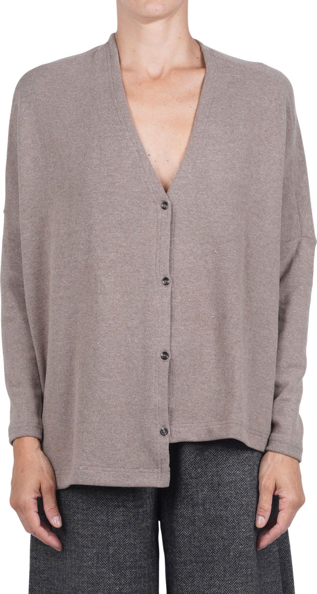 MAMA B Mama B - Cardigan - 480050 - Tortora - 3