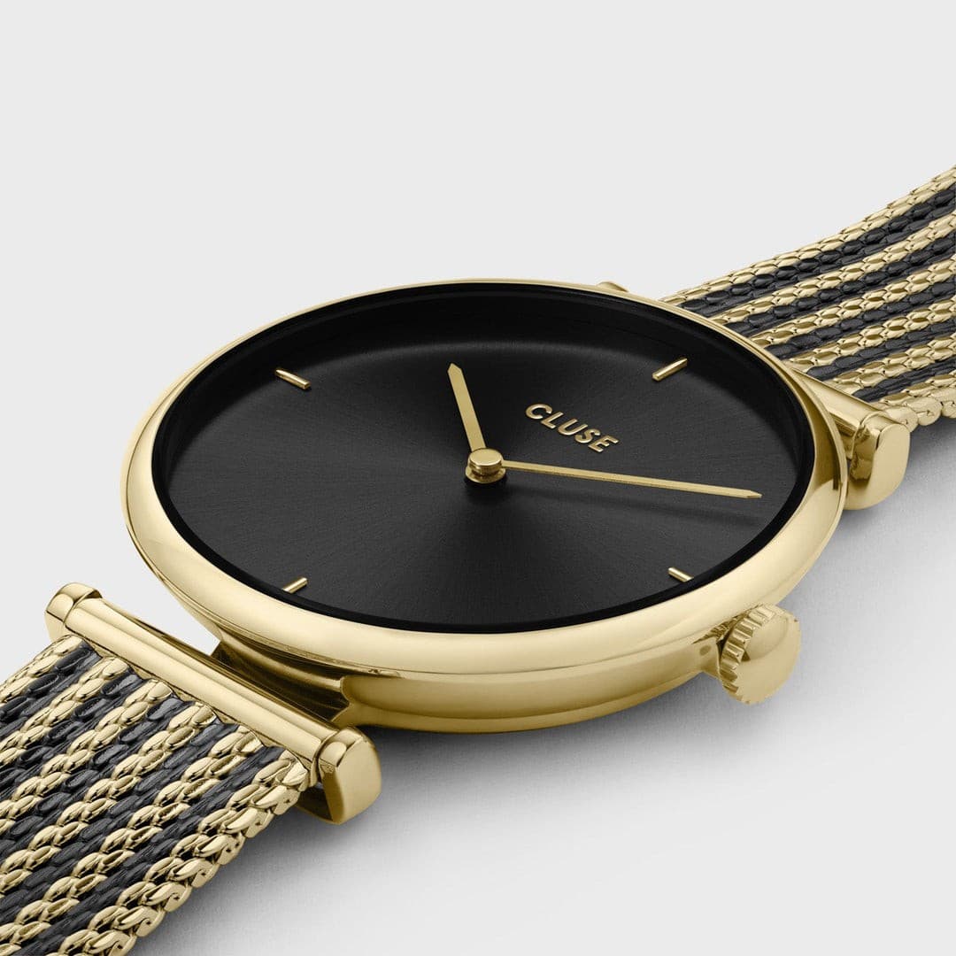 CLUSE - Orologio Triomphe Watch Mesh, Black, Gold colour - 2