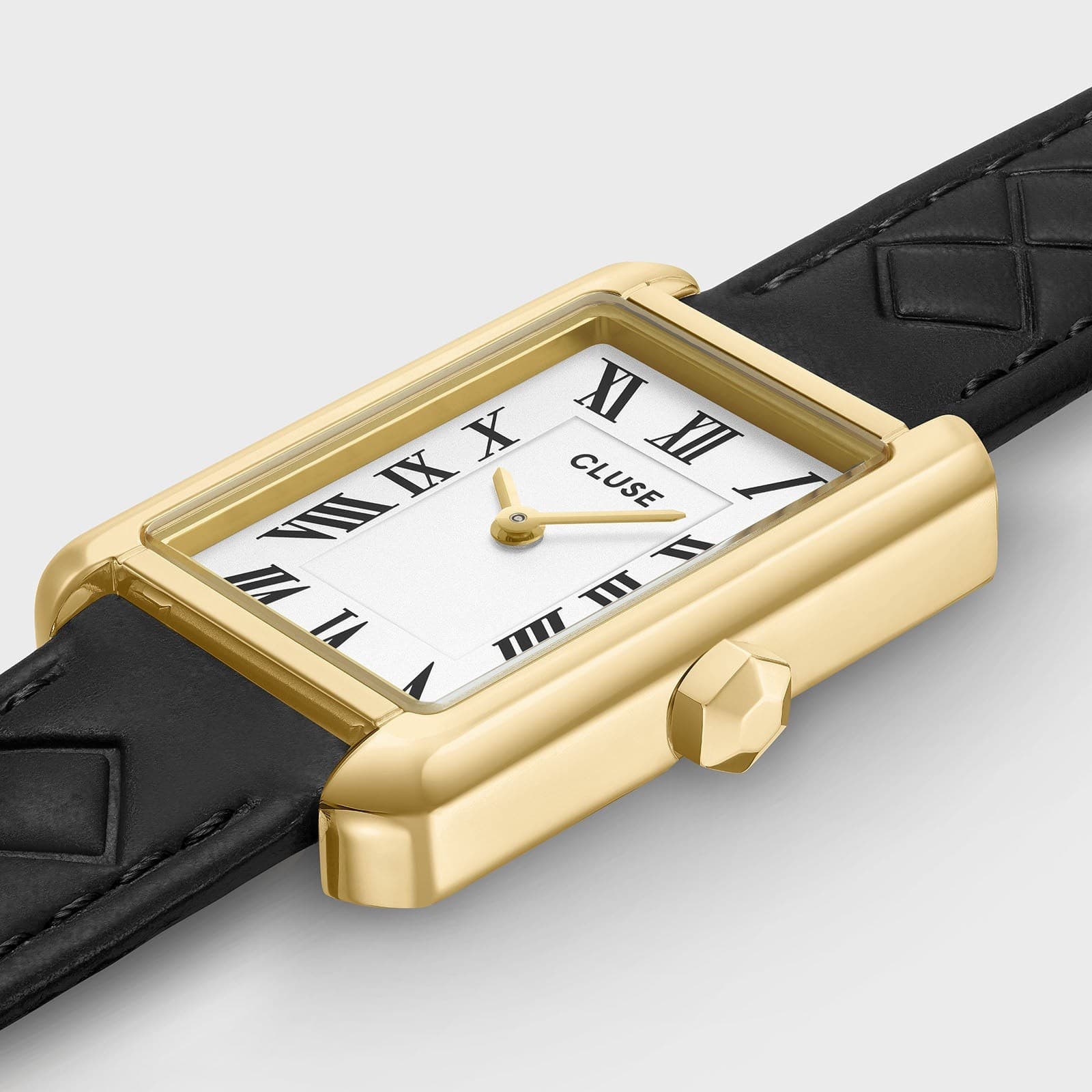 CLUSE - Orologio Belisenna Watch Leather, Black Quilted, Gold Colour - 2