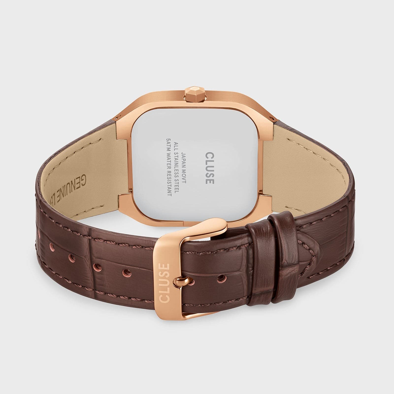 CLUSE - Orologio Quadrus Watch Leather, Blue, Rose Gold Colour - 3