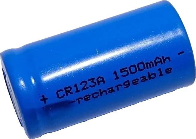 Batteria Ricaricabile Litio Li-Ion CR123A / 16340 – 3.7V 1500mAh Flat Top (Testa Piatta) per Torce e Sensori - 2