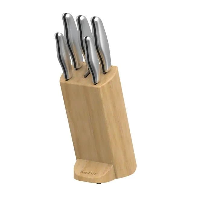 Set Coltelli Berghoff 1315153 Entity con Ceppo in Legno 6 Pezzi in Acciaio Inox
