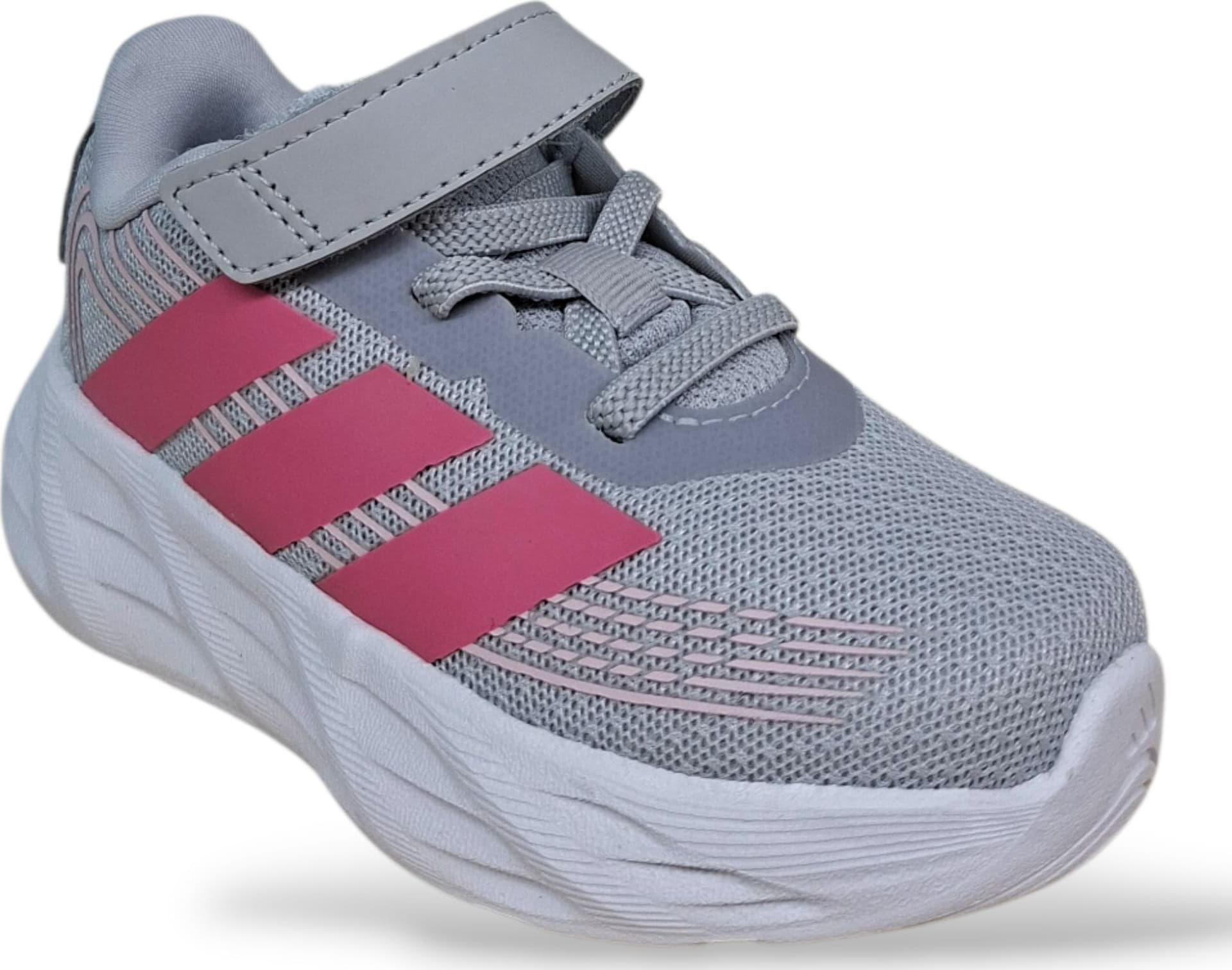 Adidas Galaxy 8 Sneakers Bambine Grigio Rosa | Taglia 20-27 | Laccio Elastico e Velcro | Scarpetteria Gica - 2
