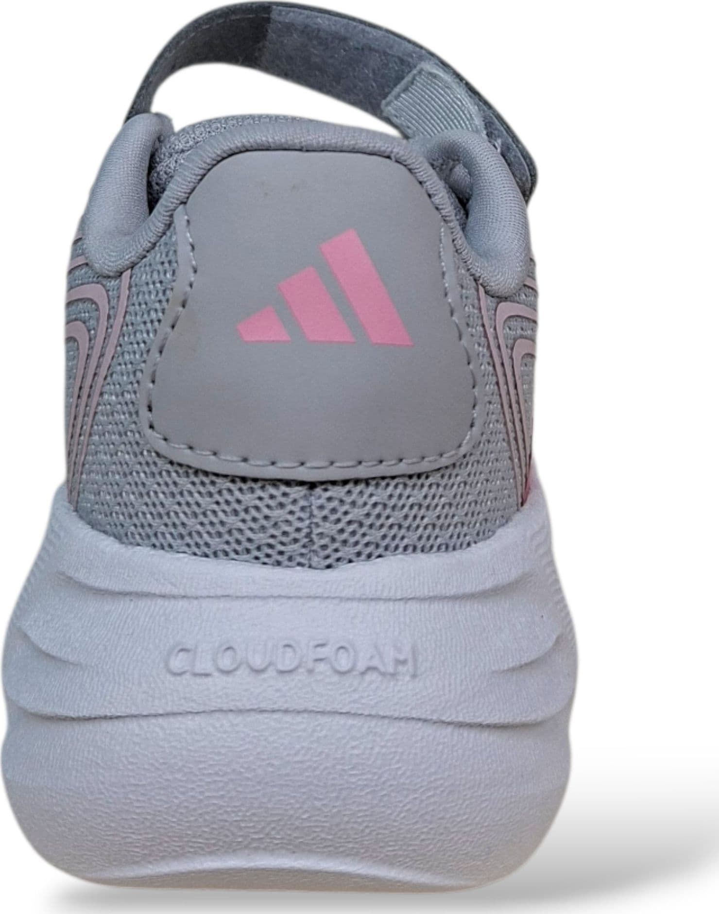Adidas Galaxy 8 Sneakers Bambine Grigio Rosa | Taglia 20-27 | Laccio Elastico e Velcro | Scarpetteria Gica - 3