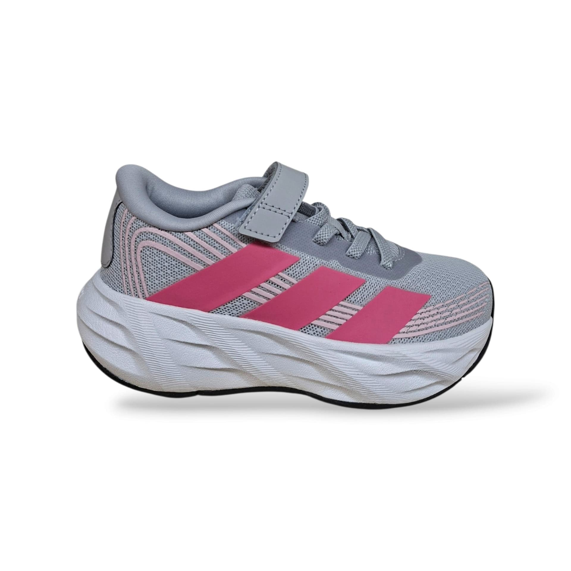 Adidas Galaxy 8 Sneakers Bambine Grigio Rosa | Taglia 20-27 | Laccio Elastico e Velcro | Scarpetteria Gica - 6
