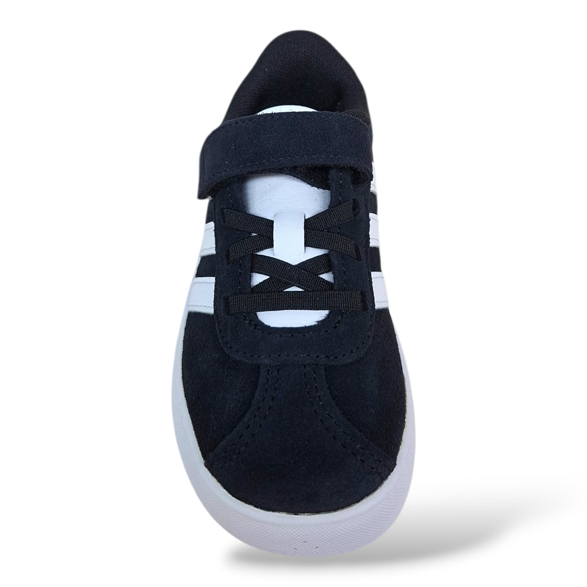 Adidas VL Court Sneakers Bambini Ragazzi Nero Bianco | Taglia 28-35 | Pelle e Suede | Scarpetteria Gica - 4