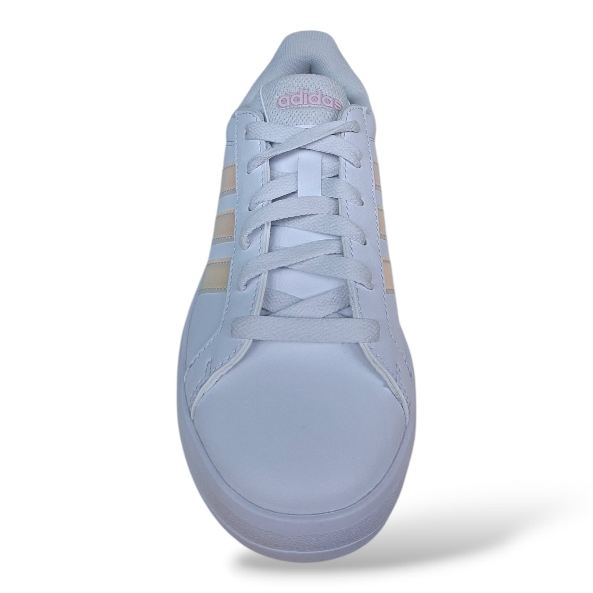 Adidas Grand Court Sneakers Bambine Ragazze Bianco Cangiante | Taglia 36-40 | Pelle | Scarpetteria Gica - 4