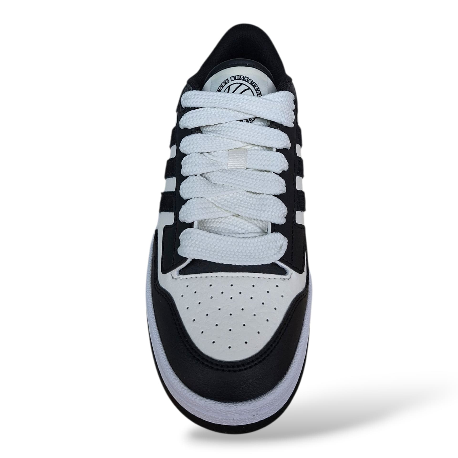 Adidas Rapid Court Sneakers Bambini Ragazzi Nero Bianco | Taglia 36-40 | Pelle | Scarpetteria Gica - 4