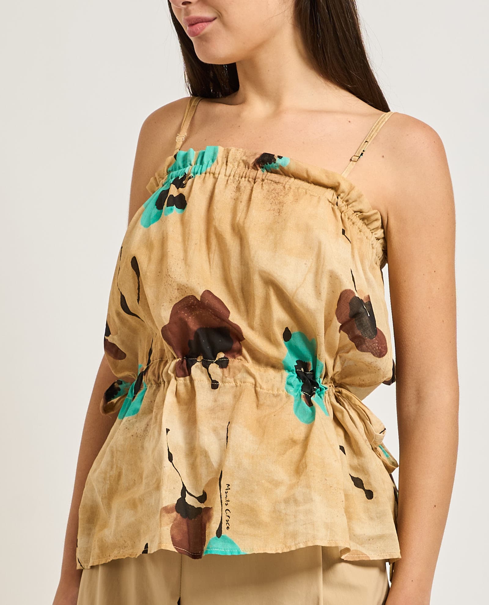 Manila Grace  Top Beige - 2