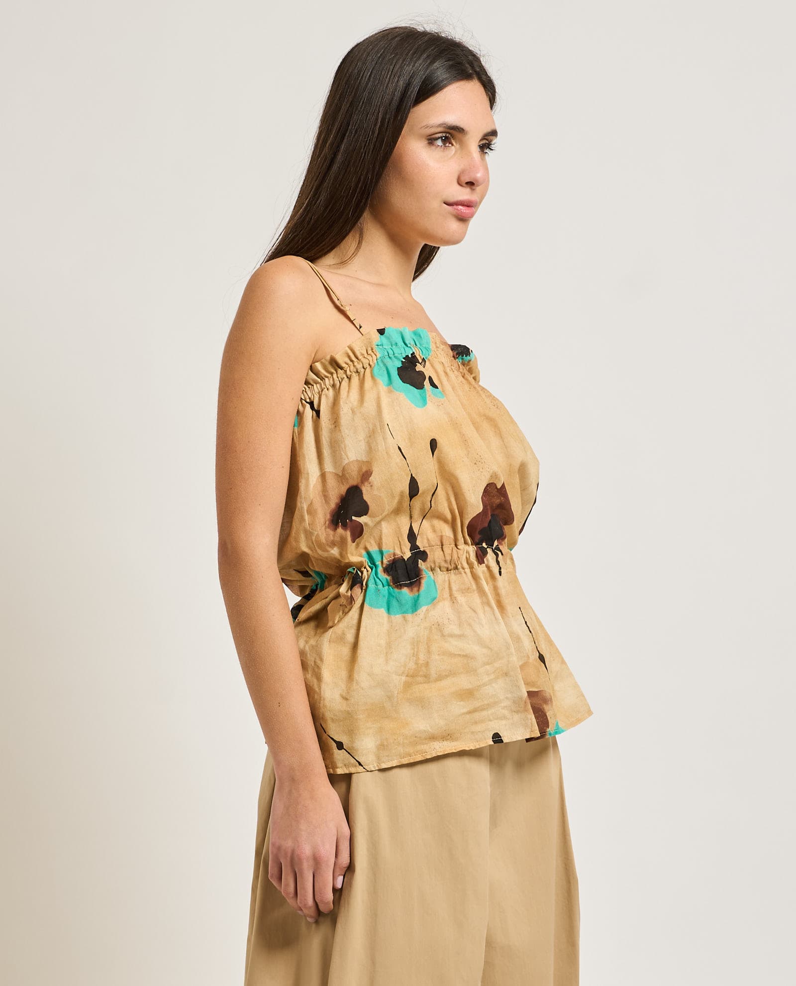 Manila Grace  Top Beige - 3