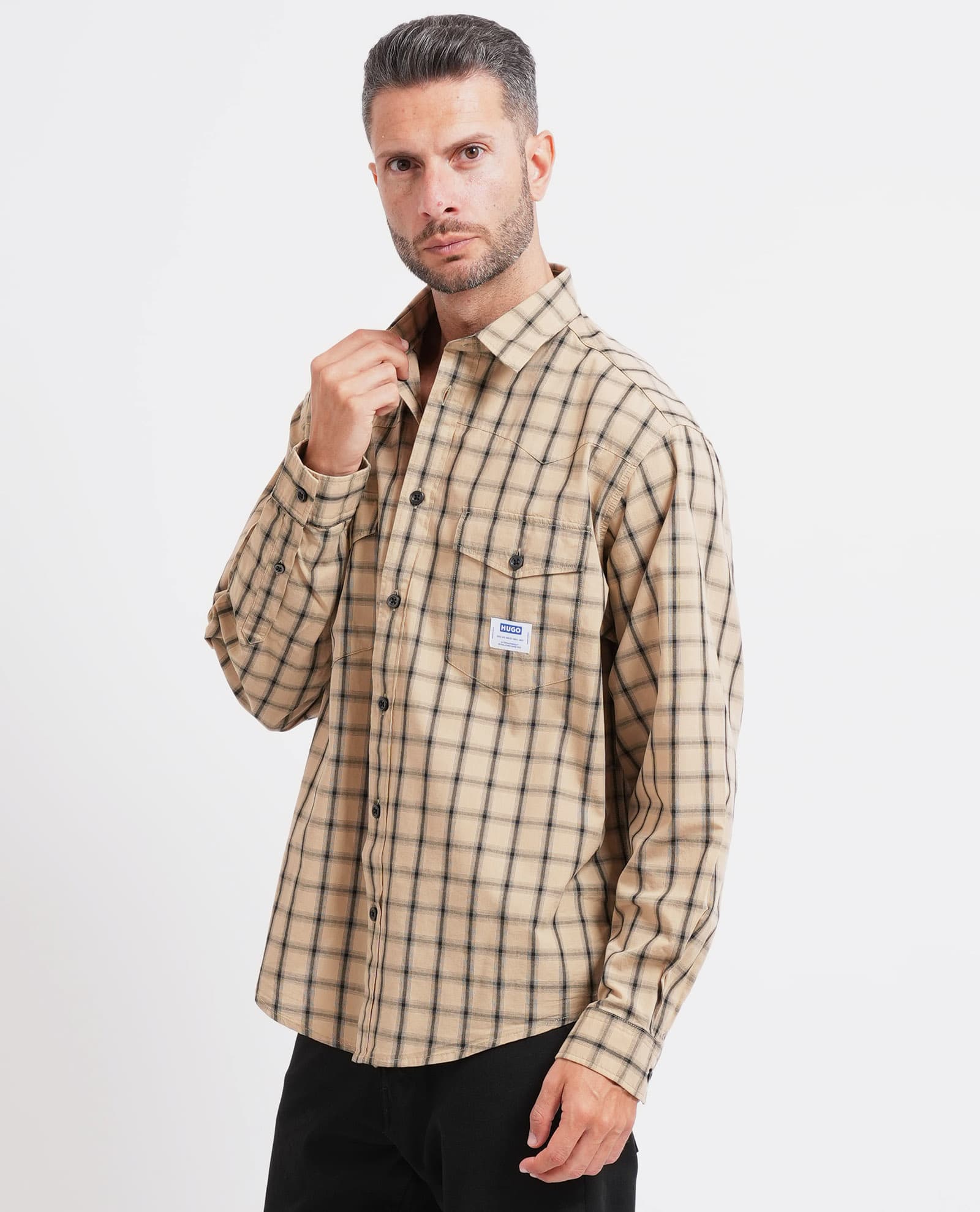 HUGO  Camicie Beige - 3