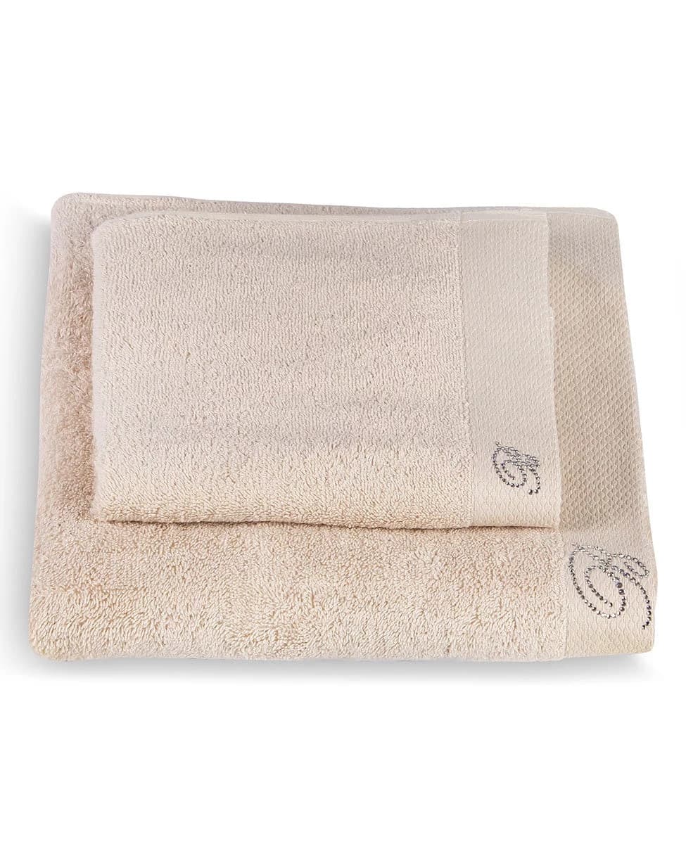 Set Asciugamani Blumarine Benessere con Cristalli Swarovski 2 Pezzi in Spugna di Cotone 520 gr - 4