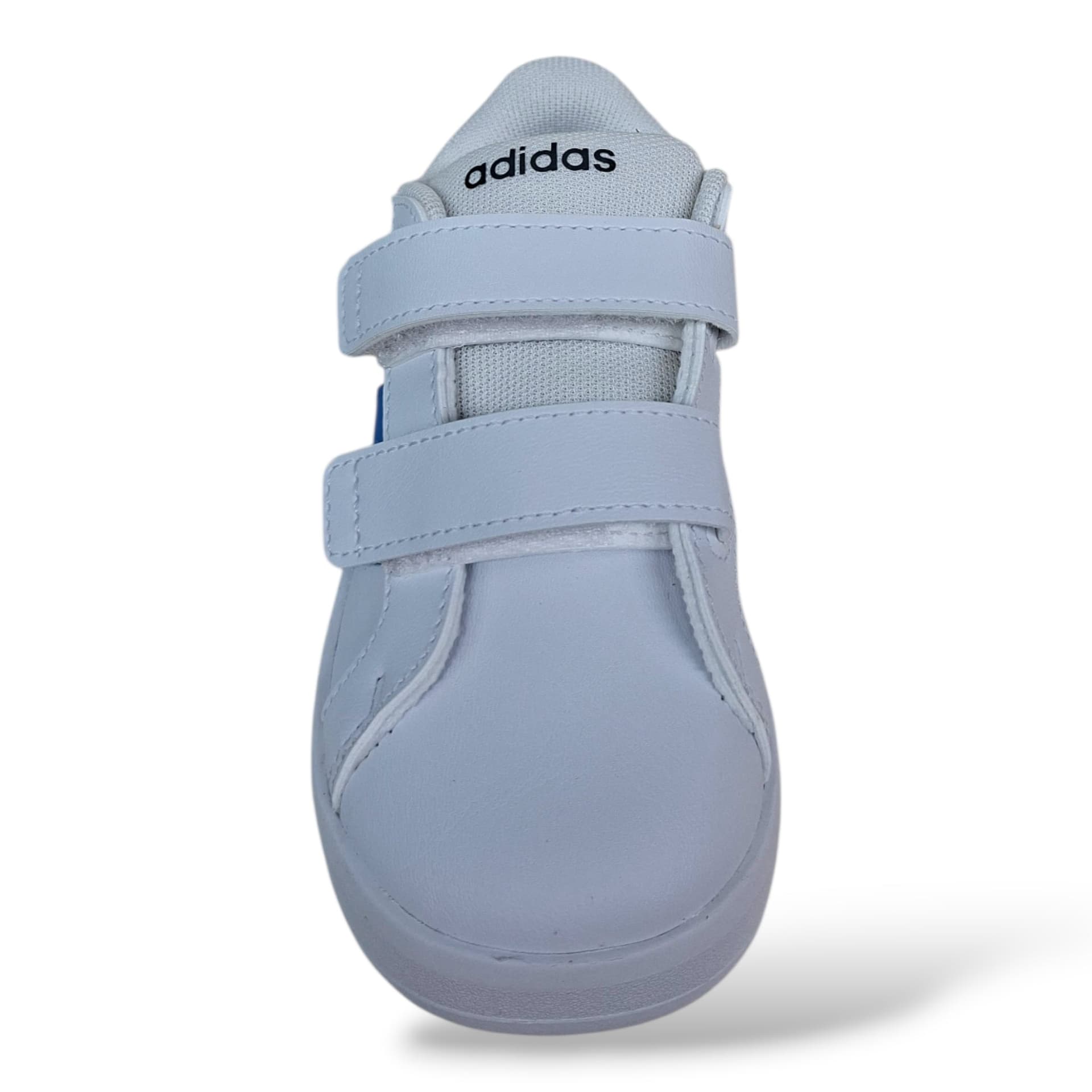 Adidas Grand Court Sneakers Bambini Bianco Celeste Grigio | Taglia 20-27 | Pelle Velcro | Scarpetteria Gica - 4