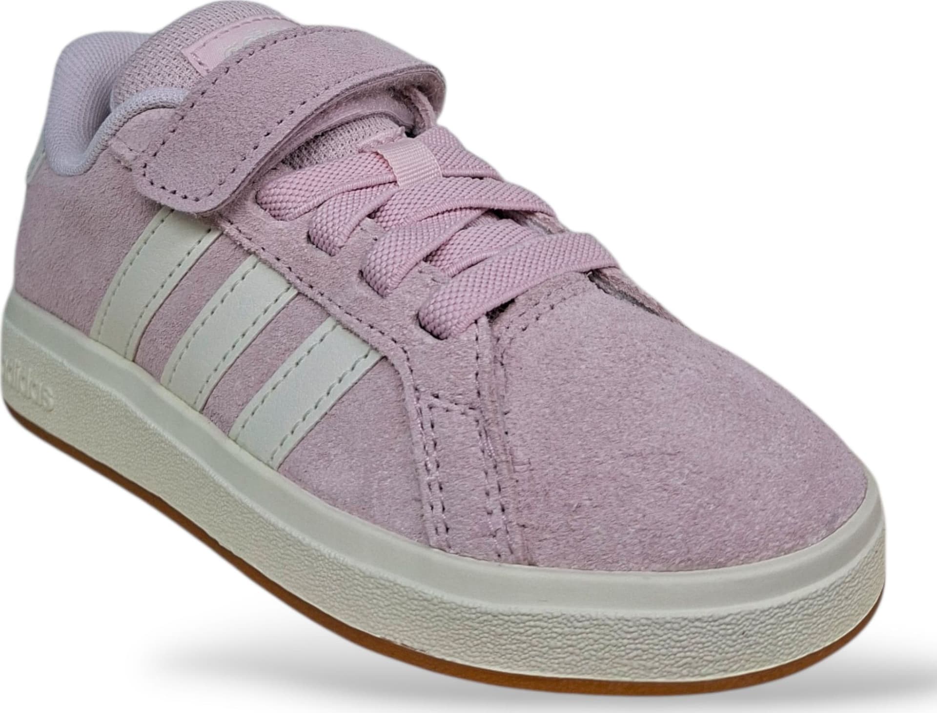 Adidas Grand Court Sneakers Bambine Ragazze Rosa Bianco | Taglia 20-35 | Suede Velcro | Scarpetteria Gica - 2