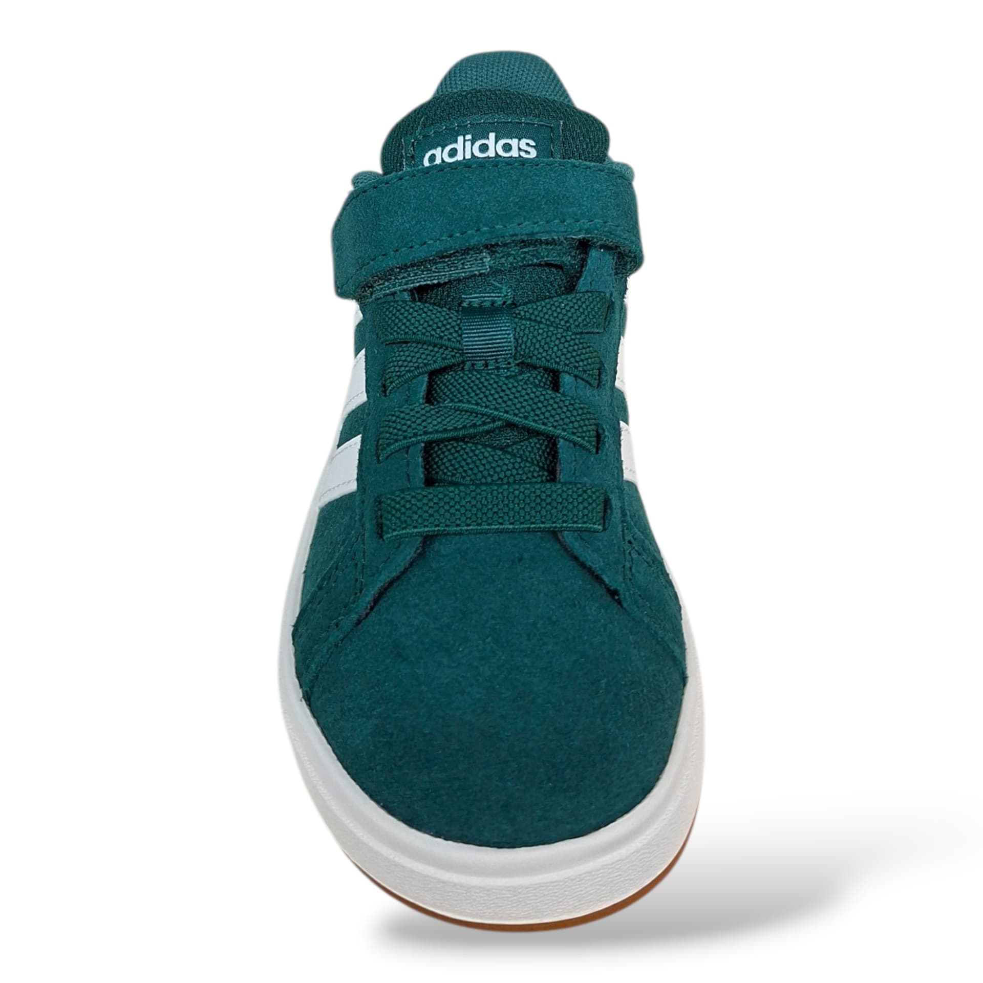 Adidas Grand Court Sneakers Bambini Verdone Bianco | Taglia 21-35 | Suede Velcro | Scarpetteria Gica - 4